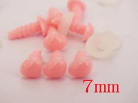 free shipping 7mm triangle safety nose colored doll nose pink 60 pcs