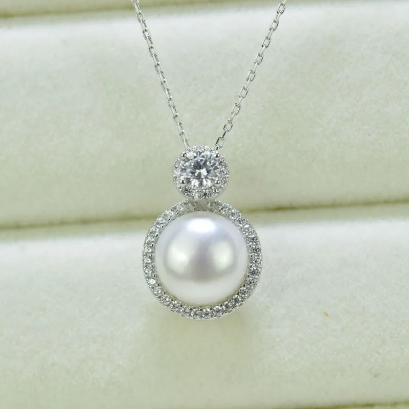 Фото ZHBORUINI 2019 модное жемчужное ожерелье натуральный пресноводный жемчуг Циркон