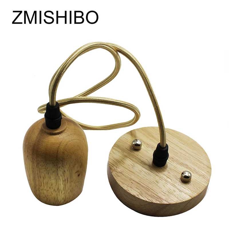 ZMISHIBO Country Style E27 Деревянный подвесной светильник 110V-220V для гостиной Droplight LED Подвесной светильник на основе провисания.