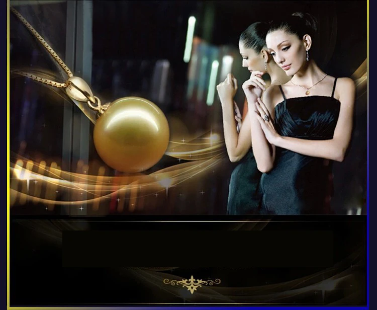 NYMPH Fine jewelry AU750 натуральный southsea жемчуг кулон Роскошные 18 К золотые аксессуары и отправлено серебряная цепь Dg01
