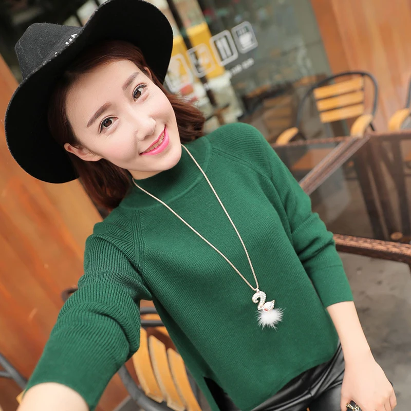 2017 Весенний Новый женский Асимметричный кашемировый свитер с золотой иглой