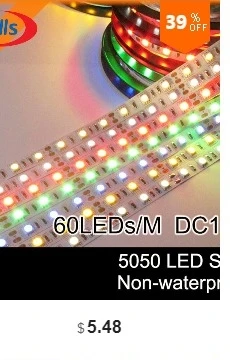 12 В 12 в 5 м 5050 Светодиодная лента 60 Светодиодный/м белый теплый белый RGB Черный PCB 5050 SMD Светодиодная лента Водонепроницаемая IP65/Водонепроницаемая IP20