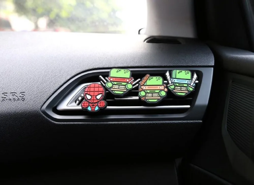 5pcs/set Car outlet perfume Marvel Avengers Star Wars Iron Man Cartoon Auto Air Freshener Condition Vent Clip Cute Styling | Автомобили и