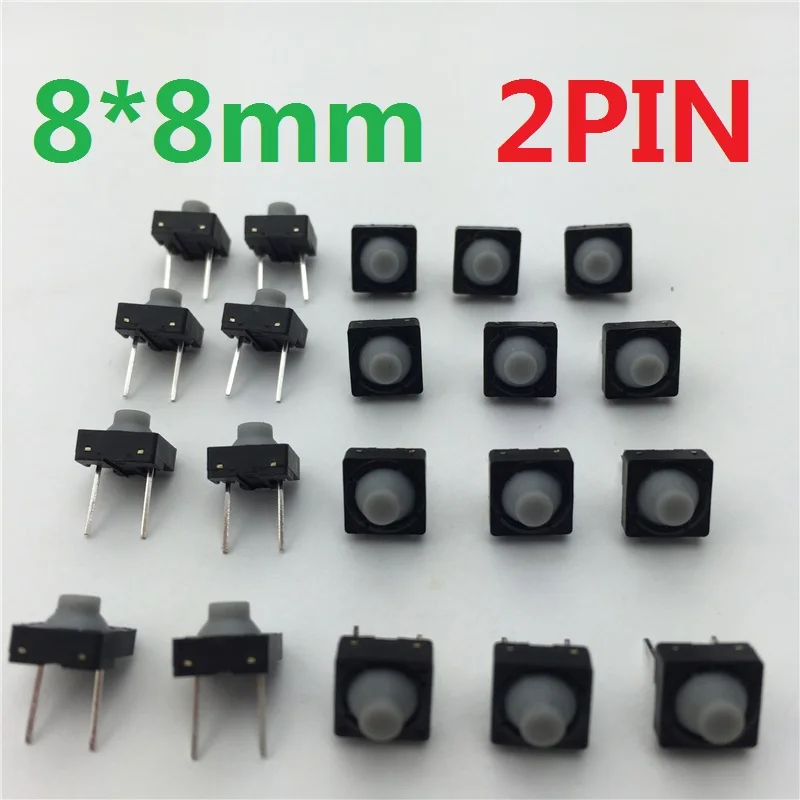 20 шт./лот 8x8x5 5 мм 2PIN G78 Проводящий силиконовый бесшумный тактильный тактовый