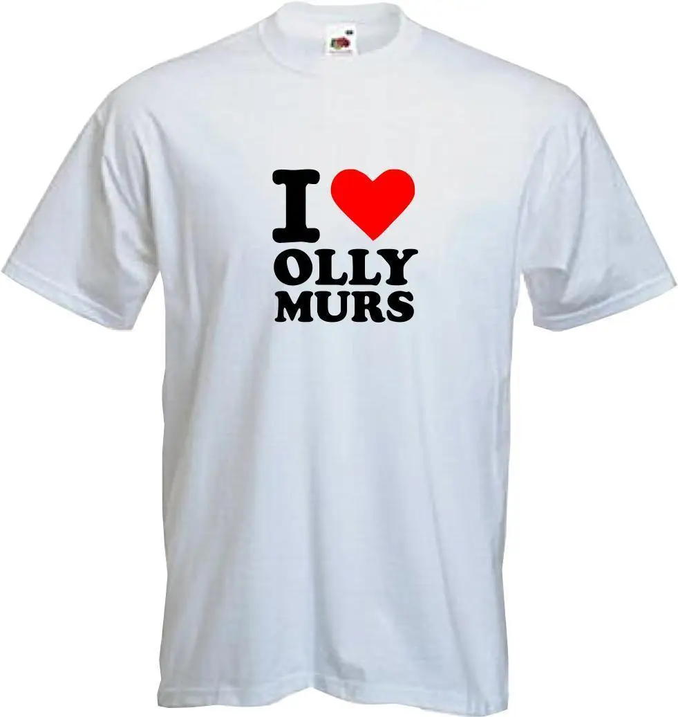 I Love (heart) Olly Murs качественная футболка новые футболки Забавные топы унисекс