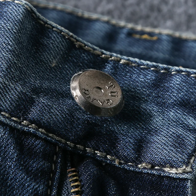 Good Quality Mens Big hole Cotton Denim Shorts Large Size Male Popular youth Preppy style short jeans Boys shorts 42 | Мужская одежда