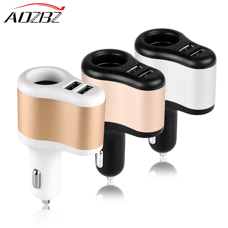 AOZBZ 2 зарядных порта USB разветвитель автомобильного прикуривателя гнездо