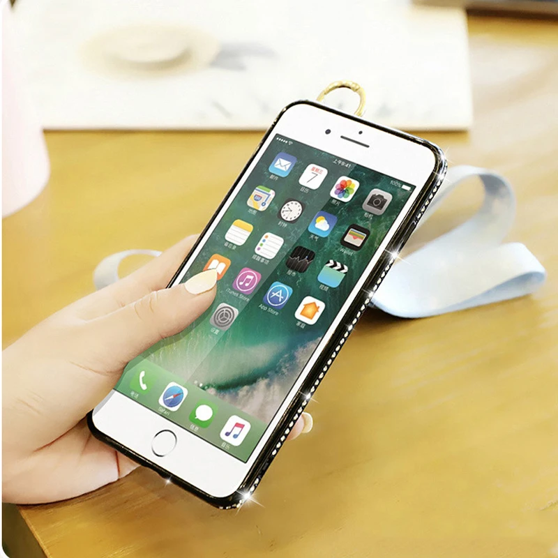 Lanyard Diamond Case for Huawei P10 P20 Lite Mate 20 Nova 2i 4 3E Y6 II Y5 2018 Y7 Prime Y9 2019 honor Play 8C 6C pro 5A Cover |