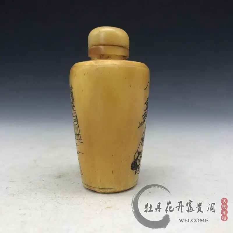 Античная эротическая табак бутылка коллекция костная резьба|bone carving|bone collectionbone