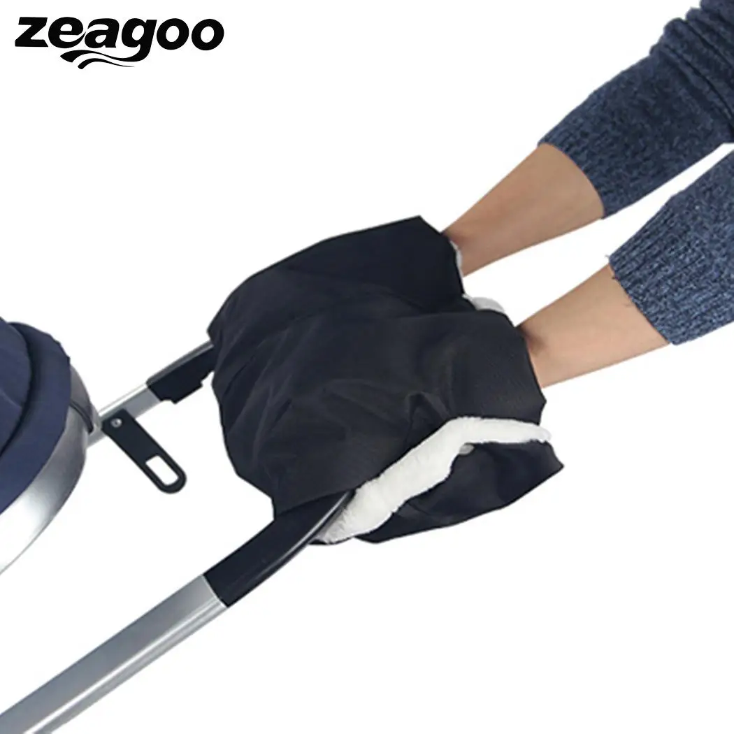 Zeagoo толстые коляски Утепленные перчатки для зимние водонепроницаемые ручной