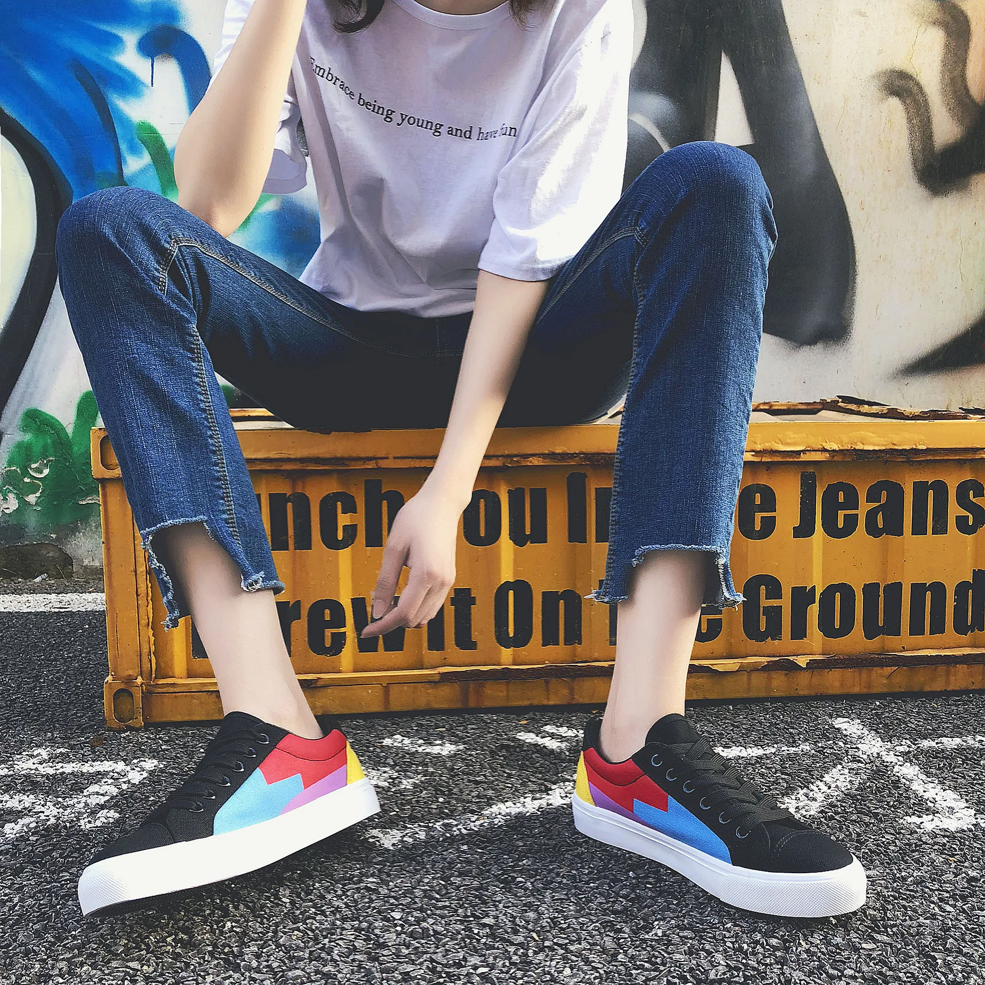 Новая парусиновая обувь низкий верх с мужской обувью для скейтбординга