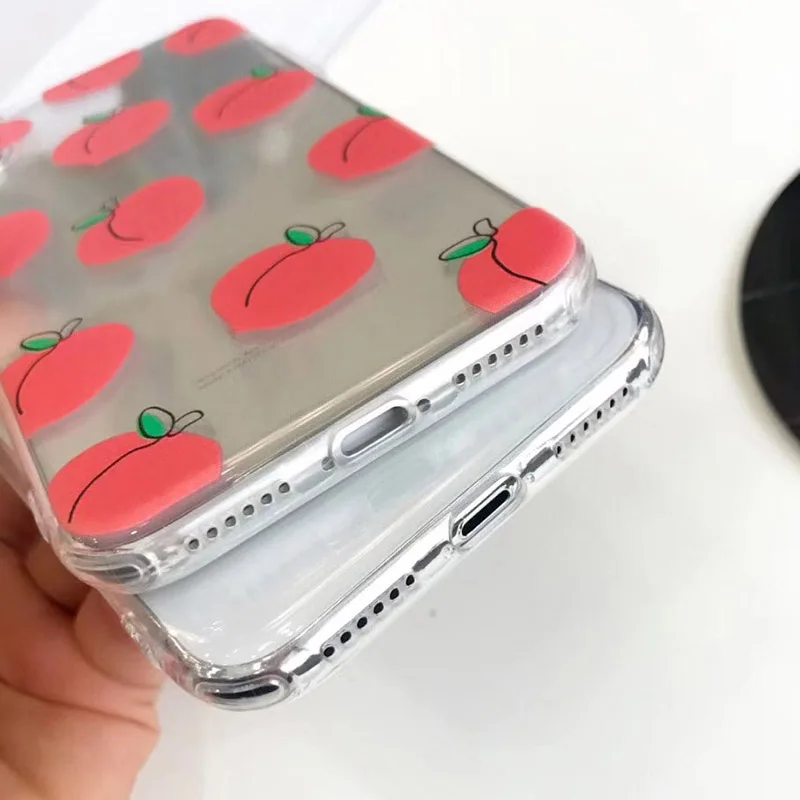 Чехол для телефона Boucho Lovely Fruit Peach iphone X чехлы 6 6S 7 8 Plus Ультратонкий Мягкий ТПУ