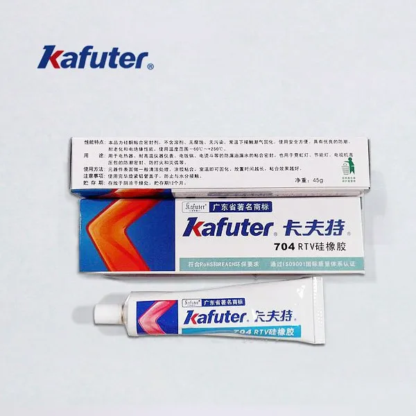 Бесплатная доставка 45g Kafuter силиконовый промышленный клей 704 RTV резиновый белый