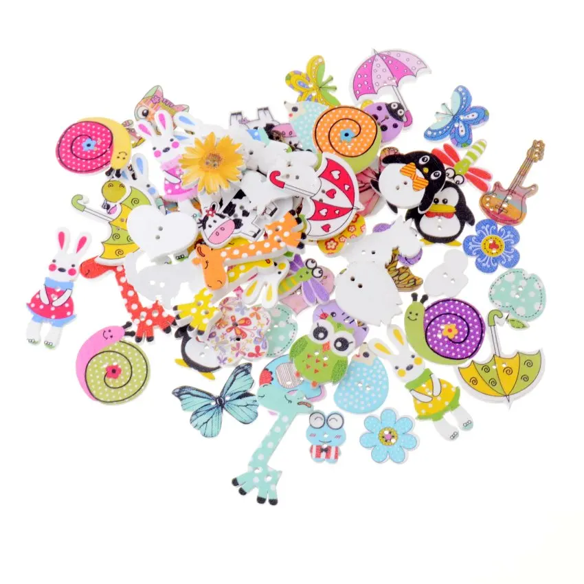 Бесплатная доставка 50 шт. декоративные пуговицы в случайном порядке красивые 2