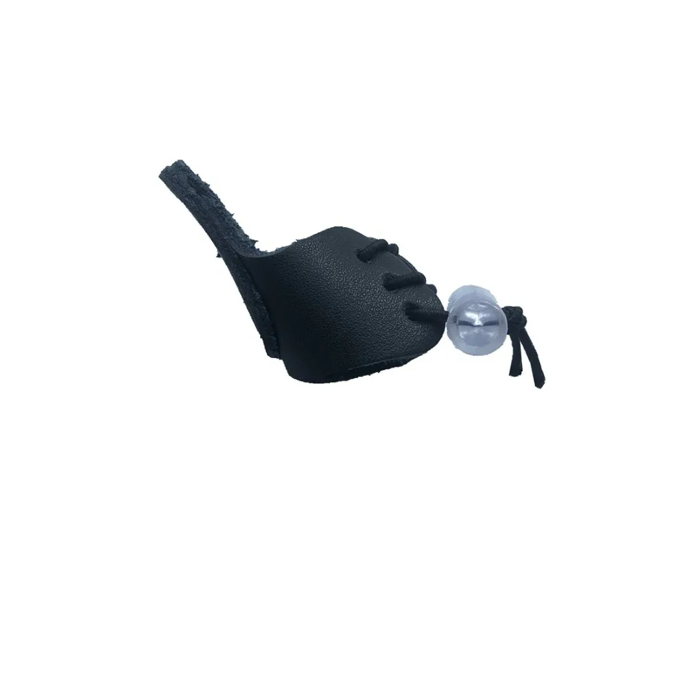 

1/2/3 Pcs One Finger Protector Double Layer Cow Leather in Black for Recurve Bow Traditional Bow Archery Hunting Shooting