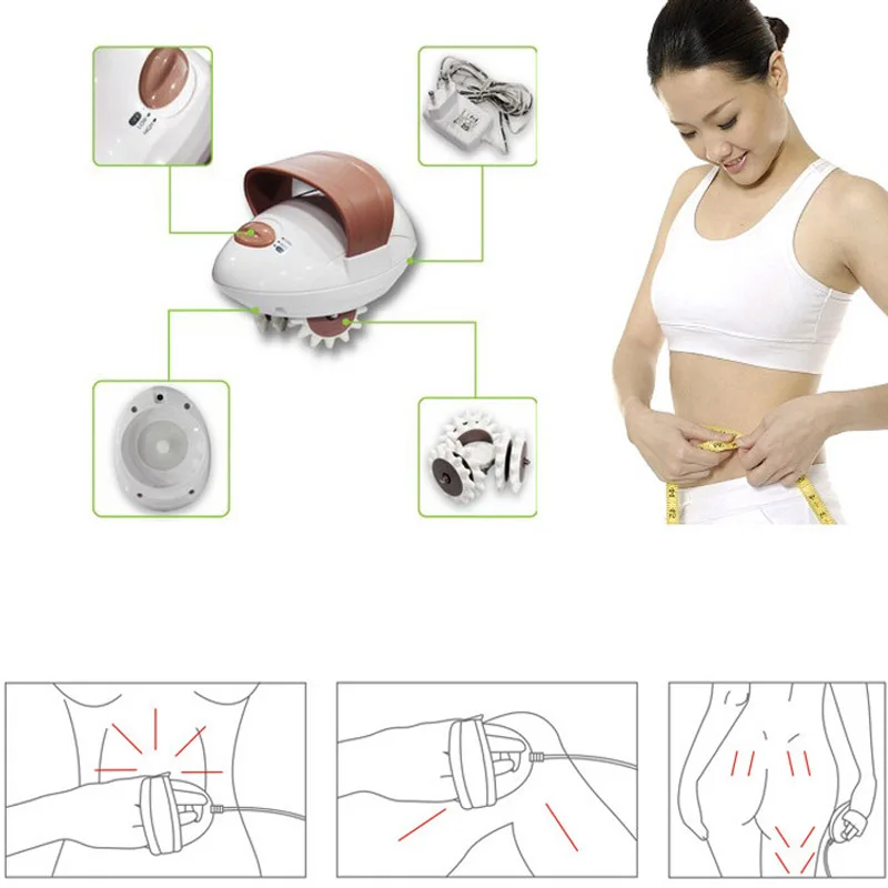 3D Электрический роликовый массажер для лица сжигатель жира тела похудения
