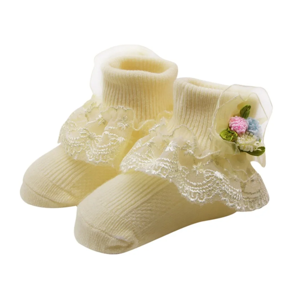 Детские хлопковые кружевные носки для девочек 0 12 месяцев|Носки| |