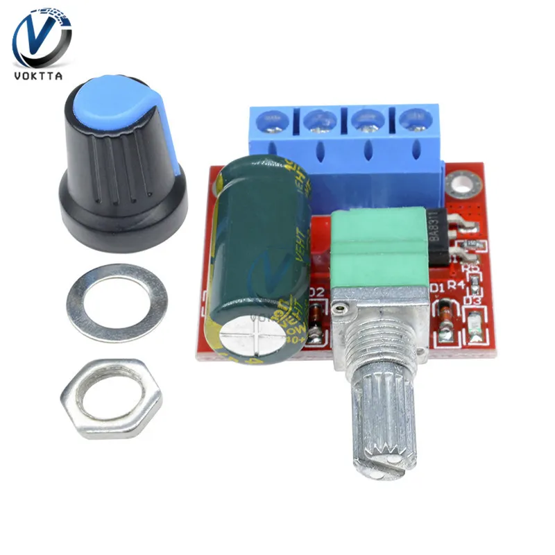 Мини 5A 90W 12V 20khz ШИМ контроллер скорости двигателя постоянного тока модуль DC 4 5 V 35