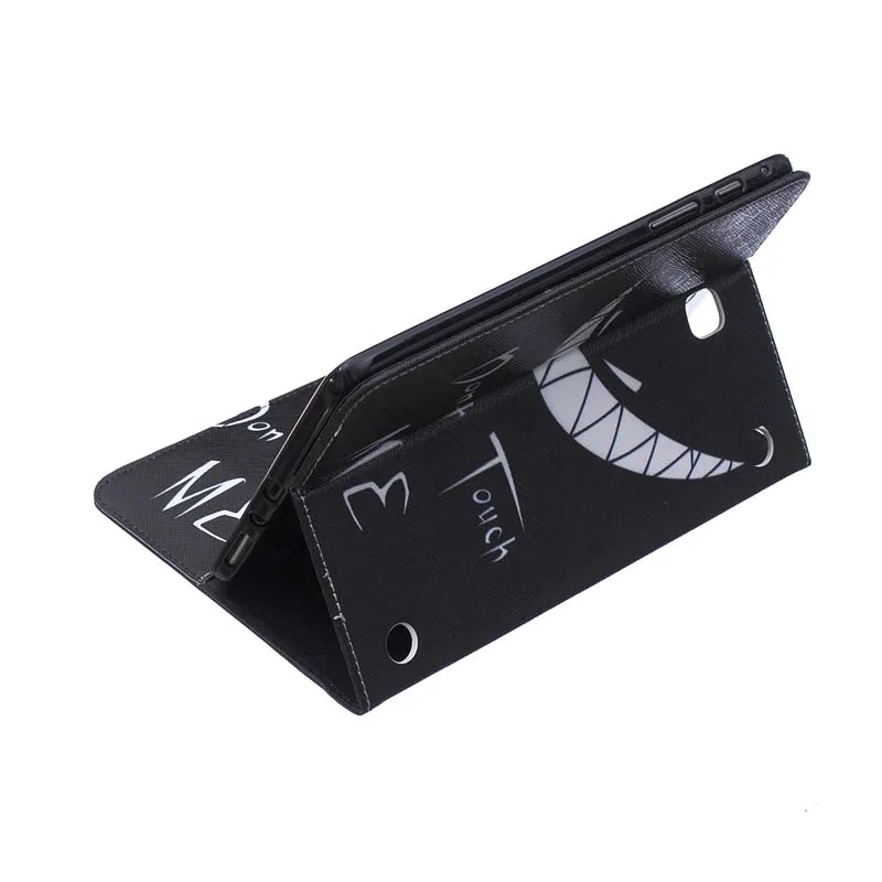 Кожаный чехол книжка с подставкой и рисунком для планшета Samsung Galaxy Tab A 8 0 T350 T351 T355