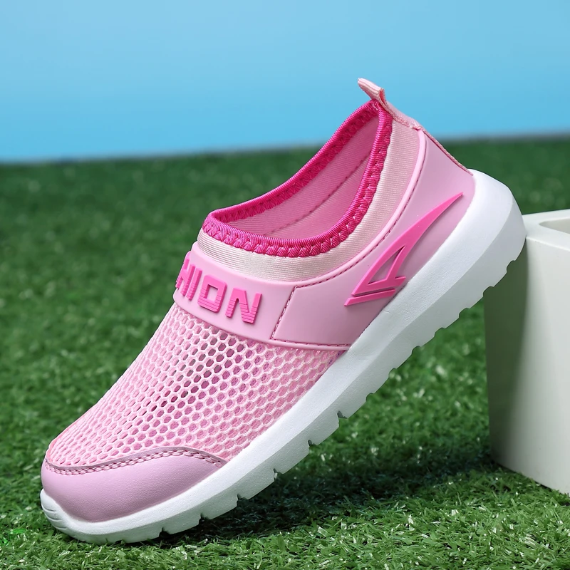 LoadingFunds/Новая летняя детская обувь сетчатые слипоны детские кроссовки для