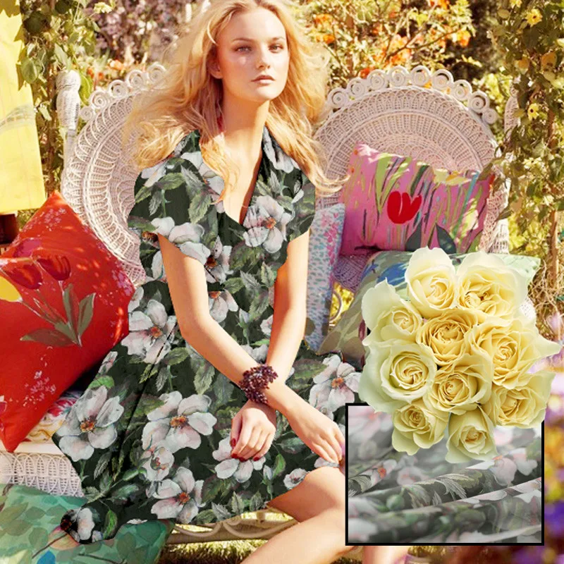 Легкий платье шелк шифон ткани летние дышащие Шелковый Тюль шарф китайская