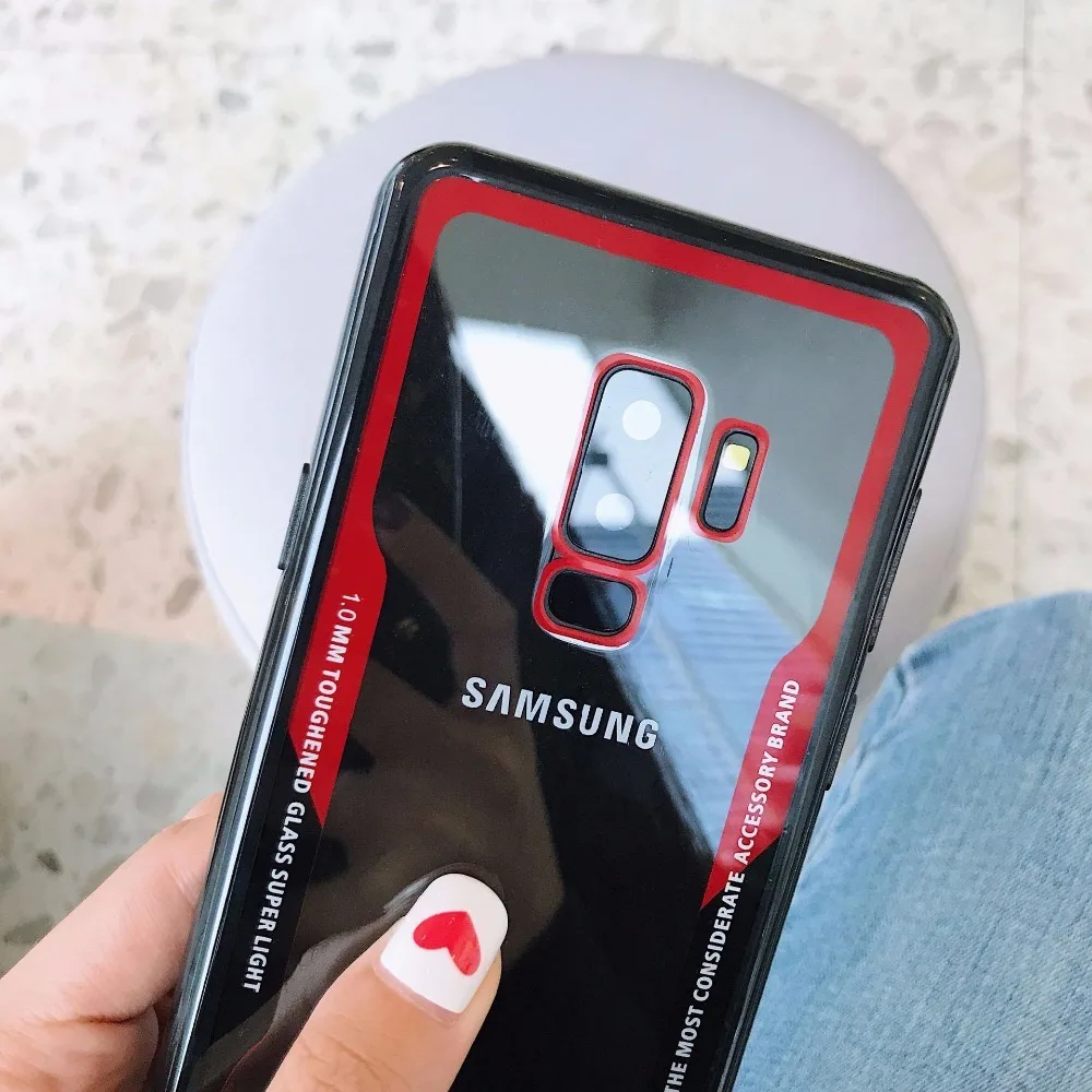 Мягкие границы для samsung Galaxy S9 S8 плюс S7 S7Edge чехол прозрачный имитация акриловые