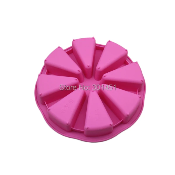 Hot sale silicone cake decoration mold with 8 triangle round shape free shipping kitchen tool |