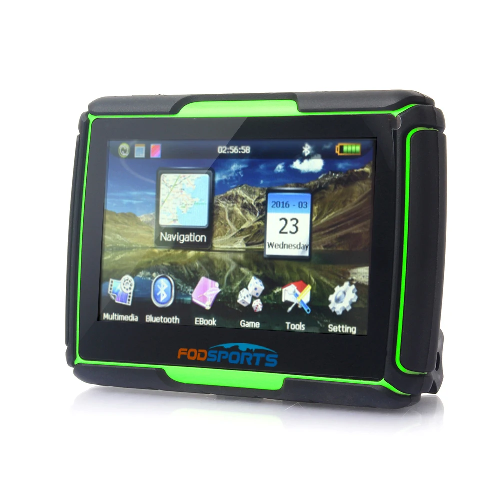 Fodsports 4,3 дюймов gps навигатор для мотоцикла водонепроницаемый Bluetooth мотоцикл gps навигация бесплатные карты 256 м ram 8 Гб Flash