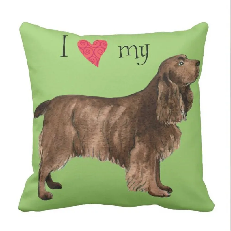 Чехол для подушки I Love my Field Spaniel|pillow case|throw pillow caseslove case |