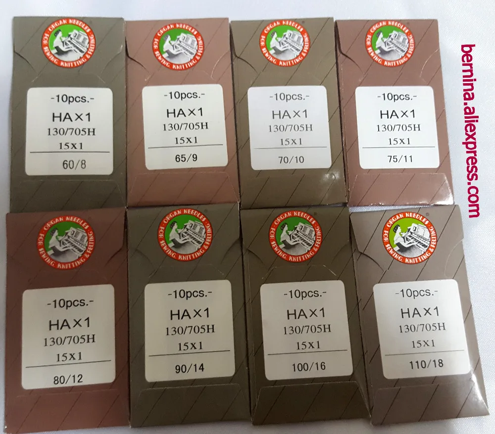 Японский орган 10 шт. HA x 1130/705 H, 15x1 иглы Размер#8#9#11#12#14#16#18 для Singer, juki brother bernina pfaff elna janome