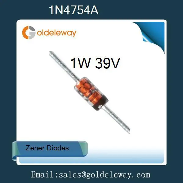 250 шт./лот стабилитрон Диоды 1n4754a 1 Вт 39 В 1n4754 один 5% 2 Булавки do 41|diode|diodes 1wdiode zener |