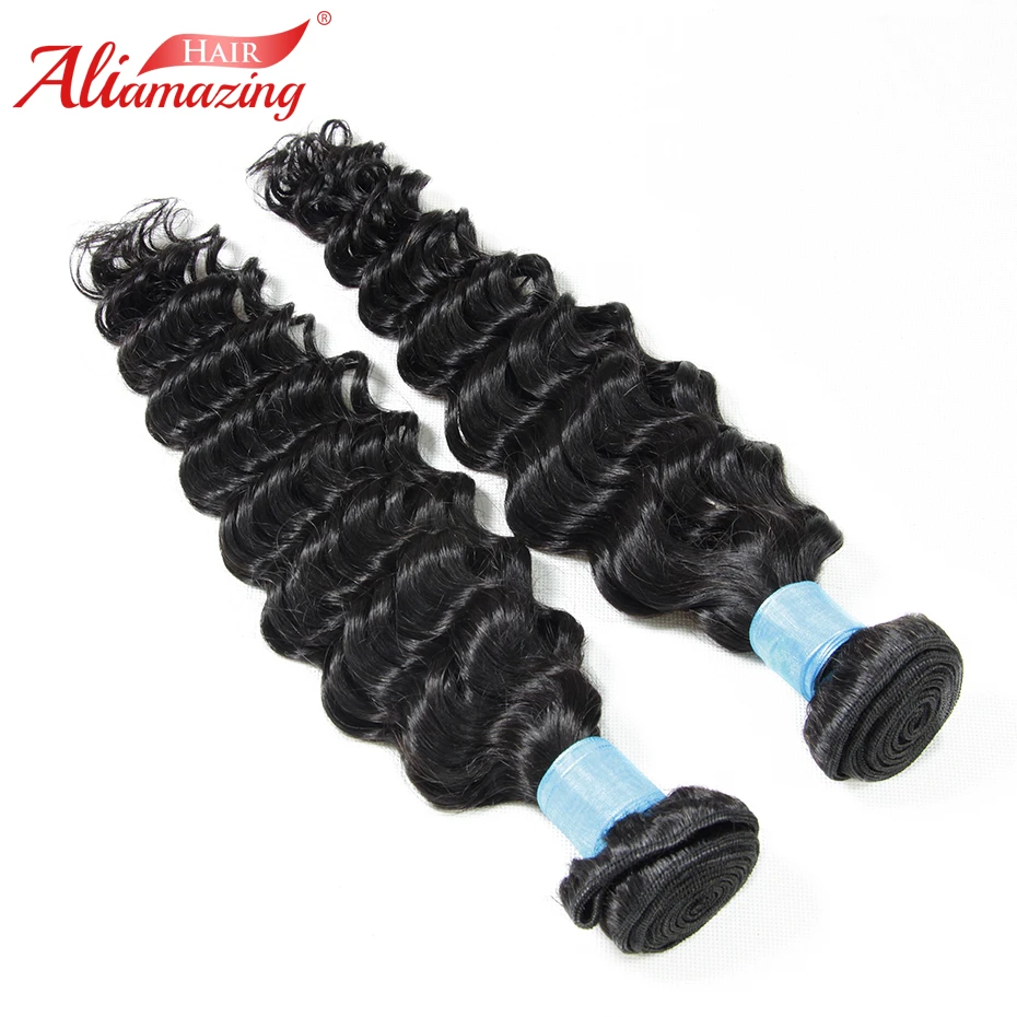 Али Чудесные волосы глубокая волна бразильские в пучках 1 шт. Remy человеческие для