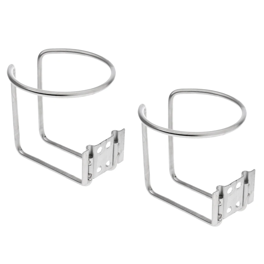 

1 Pair Stainless Steel Boat Cup Drink Holder Bottle Holder For Marine Yacht Truck RV Car Trailer Etc Door Mount Cup Holder Stand