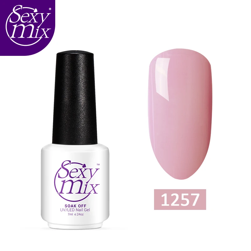 1257 Sexymix, 119 цветов, стойкий УФ-гель для ногтей, высокое качество, замачиваемый, для маникюра, лак для ногтей, для салона, УФ-эмаль, 7 мл, Гель-лак - Цвет: 1257