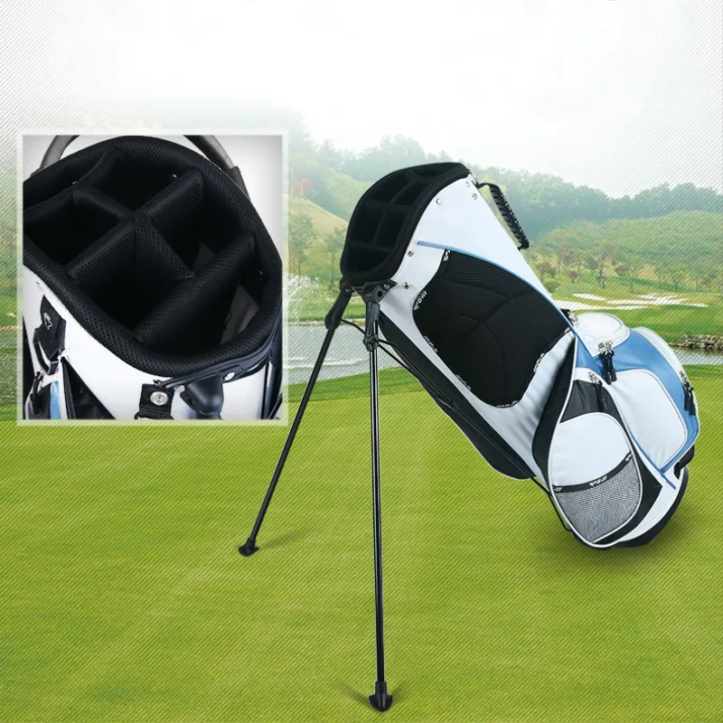 

Golf Stand Bag Rack Bag Ultral light design with Shoulder Belt Golf Bag 6 Divisions