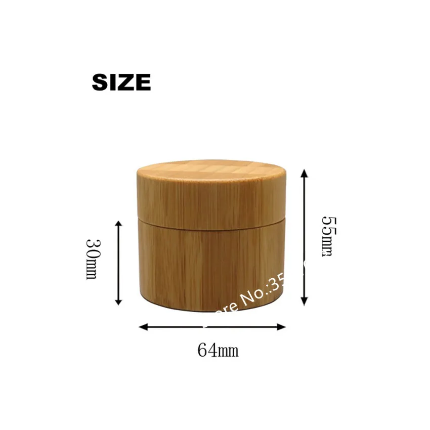 10PCS 50g Environmental Bamboo Empty Refillable Glass Jar Cosmetic Cream Storage Bottle Container Wooden Lid | Красота и здоровье