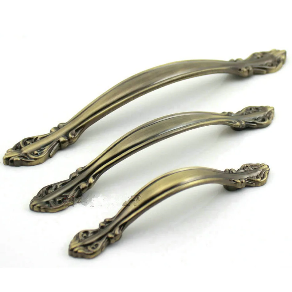 64 мм античная бронза цинковый сплав ручки шкафа Кухня Винтаж декоративные Мебель