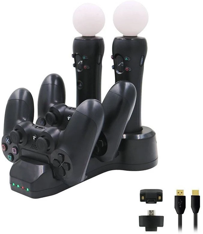Для PS4 Playstation 4 VR PSVR Move в 1 контроллер Зарядное устройство Док-станция Подставка