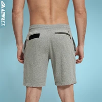 aimpact cotton mens short soft men homewear with pocket casual solid elastic waist shorts leisure mens trunks pf64