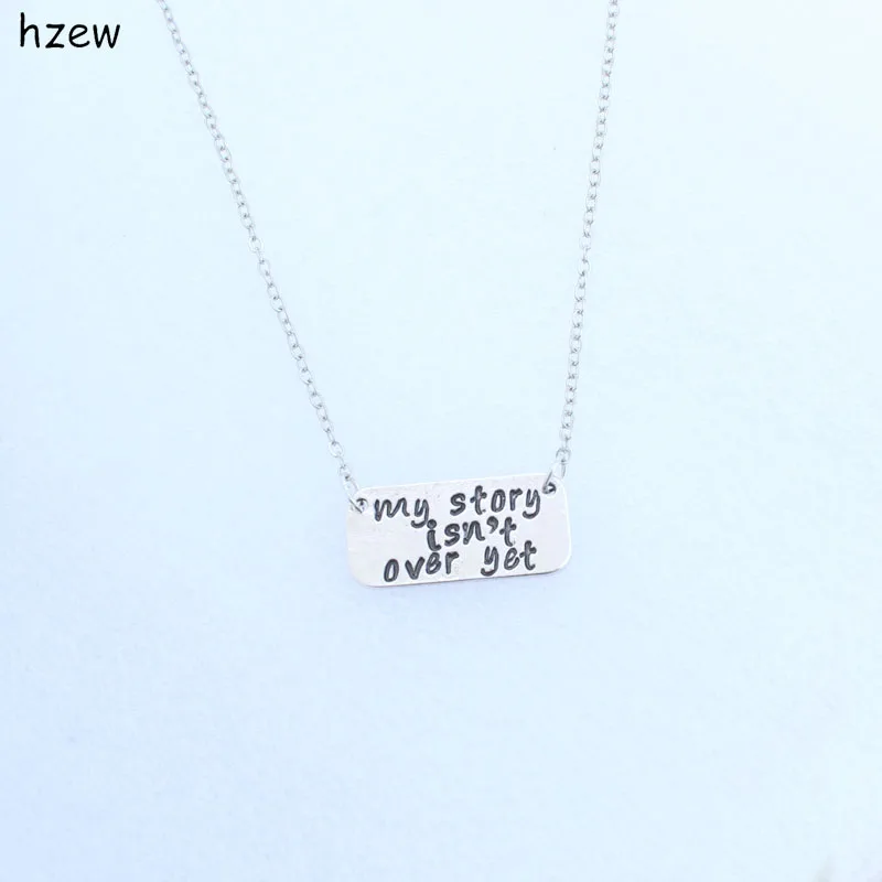 Ожерелье бренда hzew моя история еще не закончена ожерелья с подвесками женские