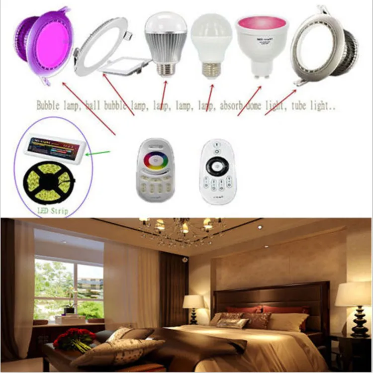 Беспроводной Радиочастотный пульт дистанционного управления 2 4G и 4 зонный RGB