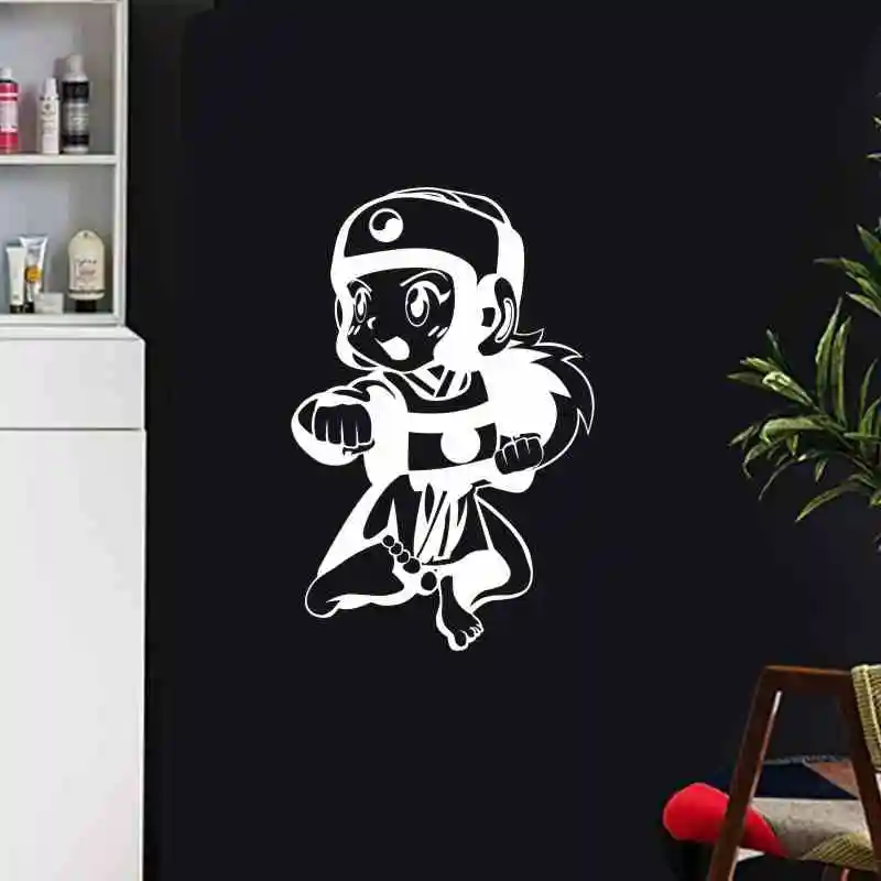 Taekwondo Boxing Club Judo Karate Sticker Kick Boxer Play Car Decal Free Combat Posters Vinyl Striker Wall Decals Decor | Дом и сад