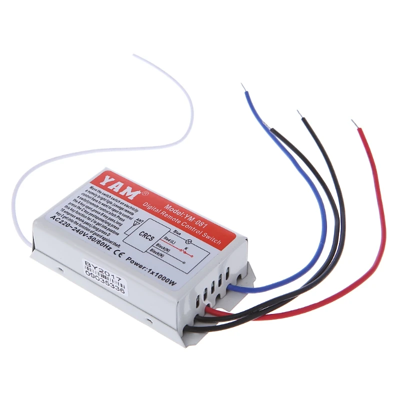 YAM 4 Way ON/OFF 220V беспроводной пульт дистанционного управления Переключатель цифровой приемник лампа с кнопки ABCD