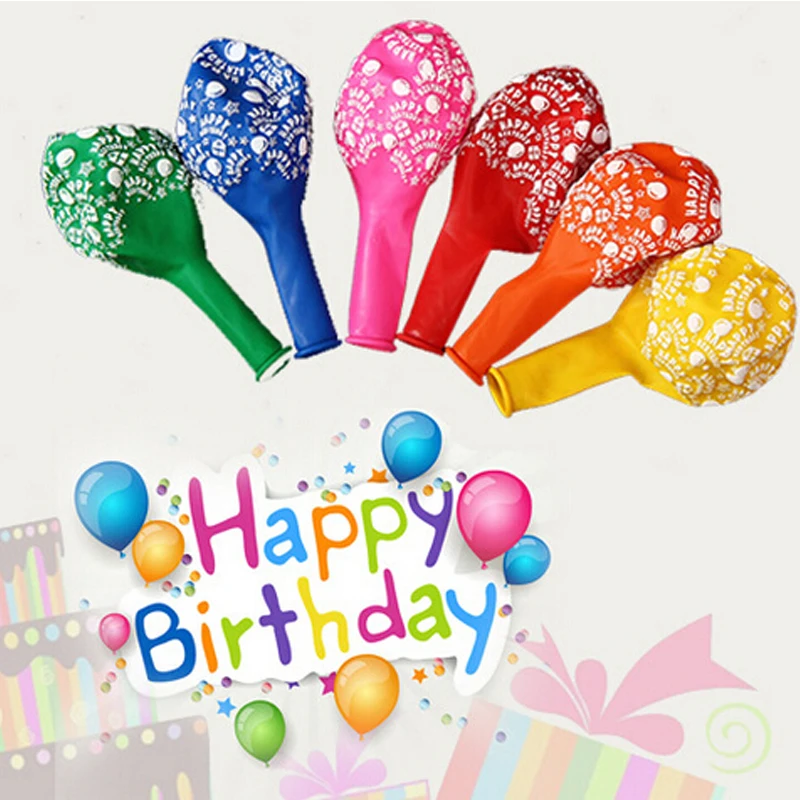 Баллоны гелиевый баллон день рождения 100 шт. с буквами счастливые шары утолщение