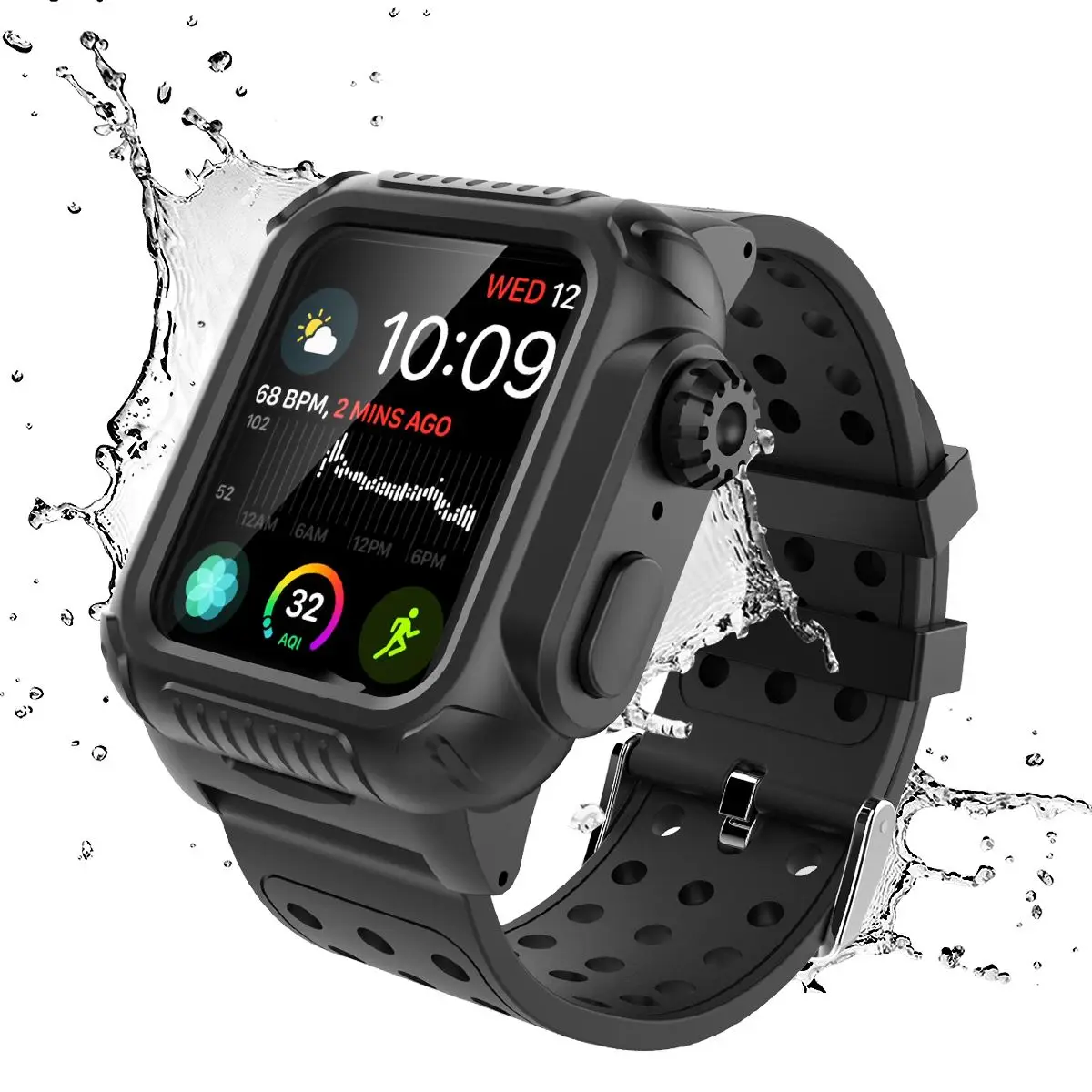 Для Apple iWatch Series 4 5 44 мм чехол iWatch Повседневная жизнь водонепроницаемые часы ударопрочный ремешок для часов спортивный чехол серия 4 5 40 мм