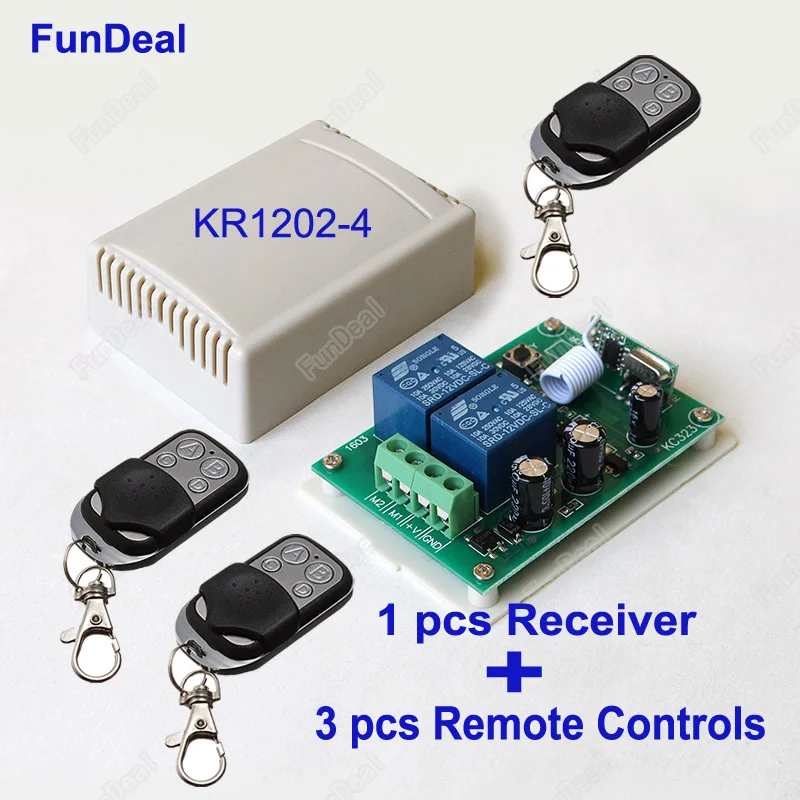 433 мГц Универсальный Беспроводной удаленного Управление переключатель DC 12 В 2CH
