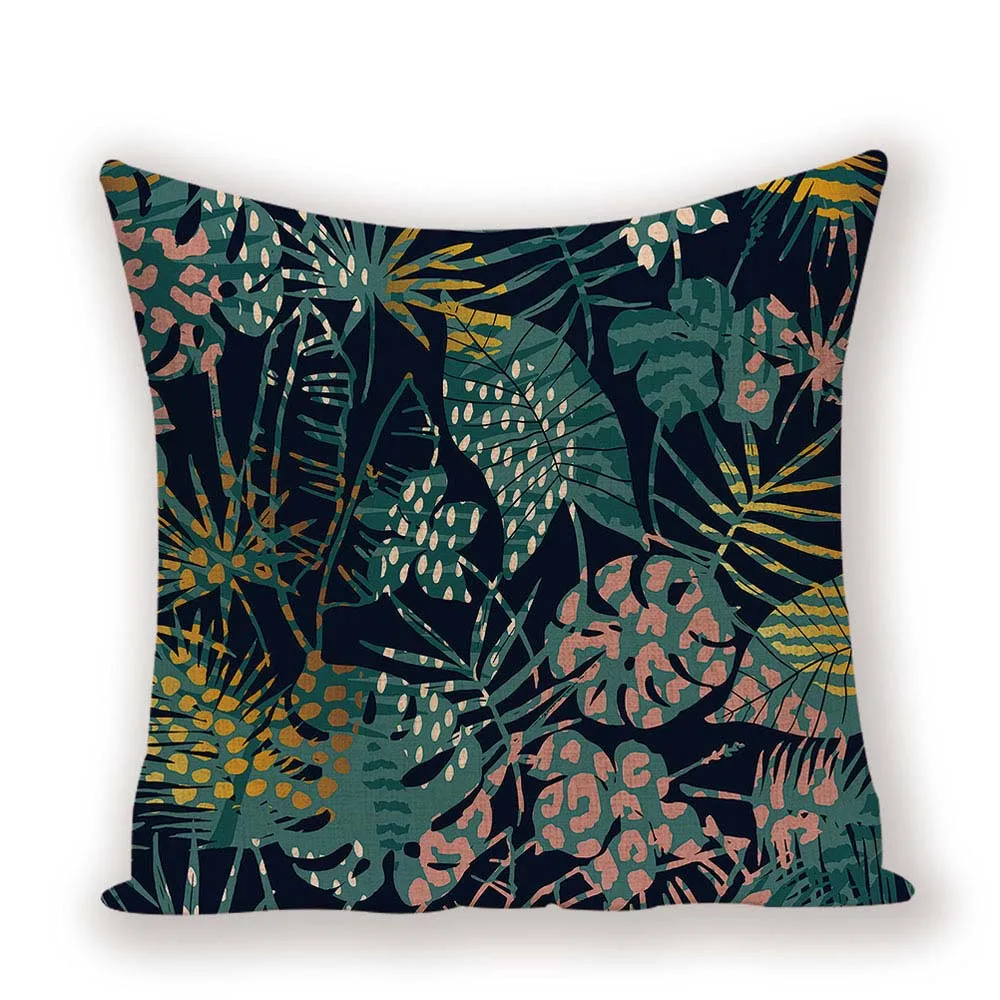 L1178-6 Тропические джунгли, декоративные подушечки для дома, для дивана, растения, цветы, наволочки, зеленые весенние наволочки, высокое качество, наволочки, чехол - Цвет: L1178-6