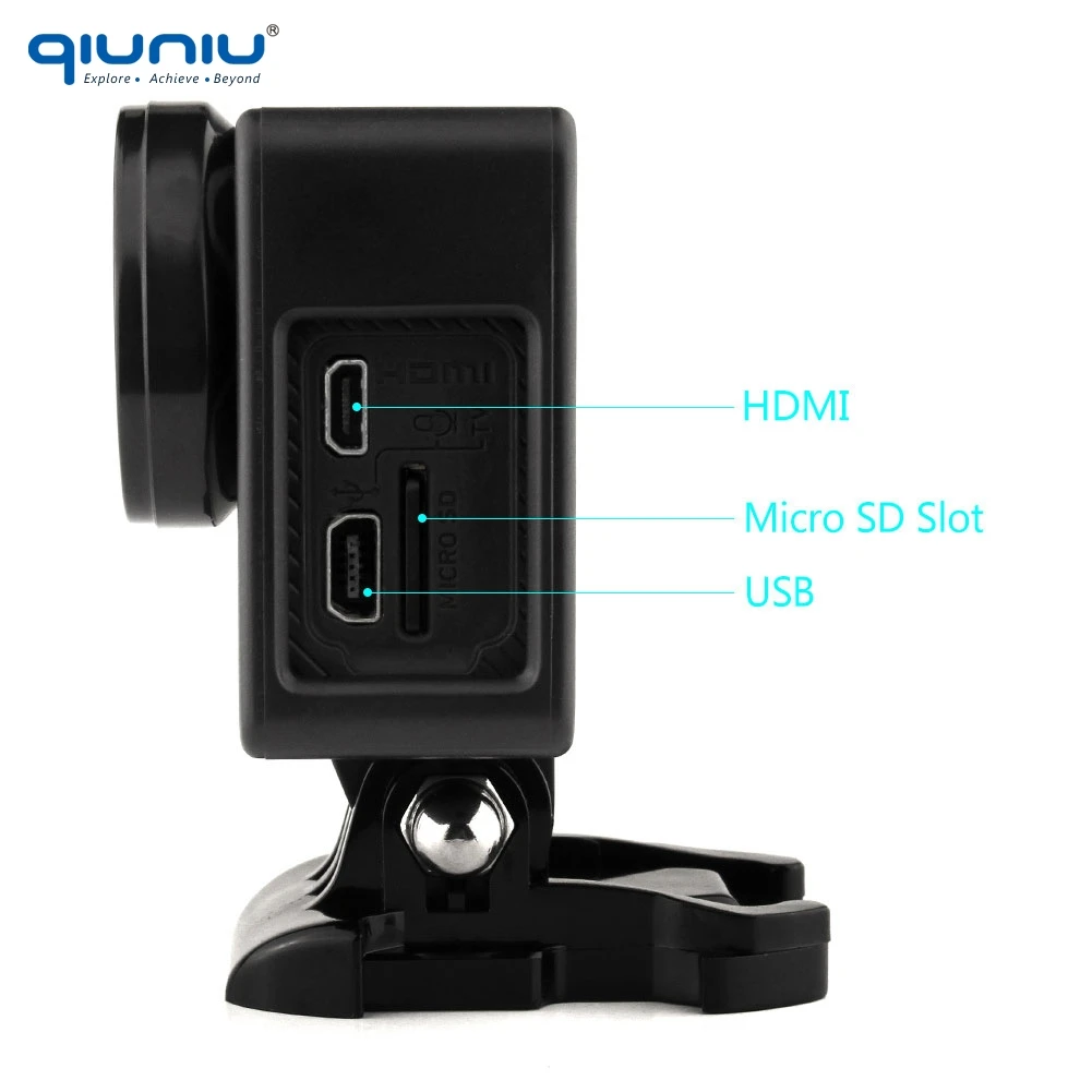 QIUNIU для Gopro стандартная защитная рамка крепление+ УФ объектив+ крышка объектива камеры+ основание Крепление+ винт комплект крепление для Go Pro Hero 3 3+ 4
