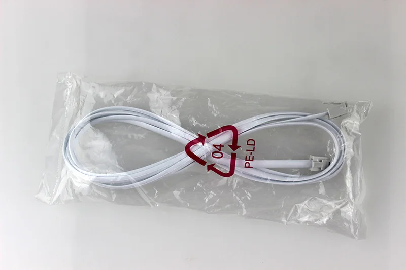 2 м телефонный кабель RJ11 6P2C телефон 26AWG бескислородная медная проволока REACH/ROHS белый плоский провод анти-разрыв кристалл вилка