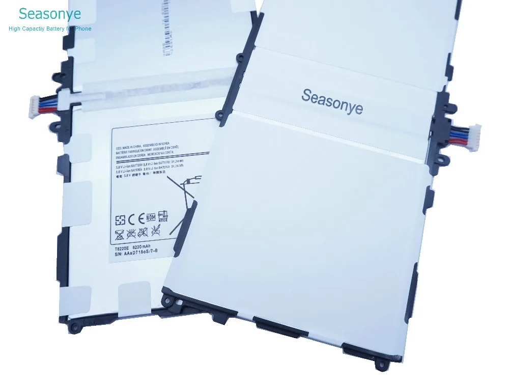 Seasonye 2 шт./лот 8220 мАч T8220E T8220U T8220C Сменный аккумулятор для Samsung galaxy P600 T520 P601 P605 Note 10 1